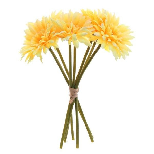 Artificial Gerbera Bunch Yellow (x7 heads)