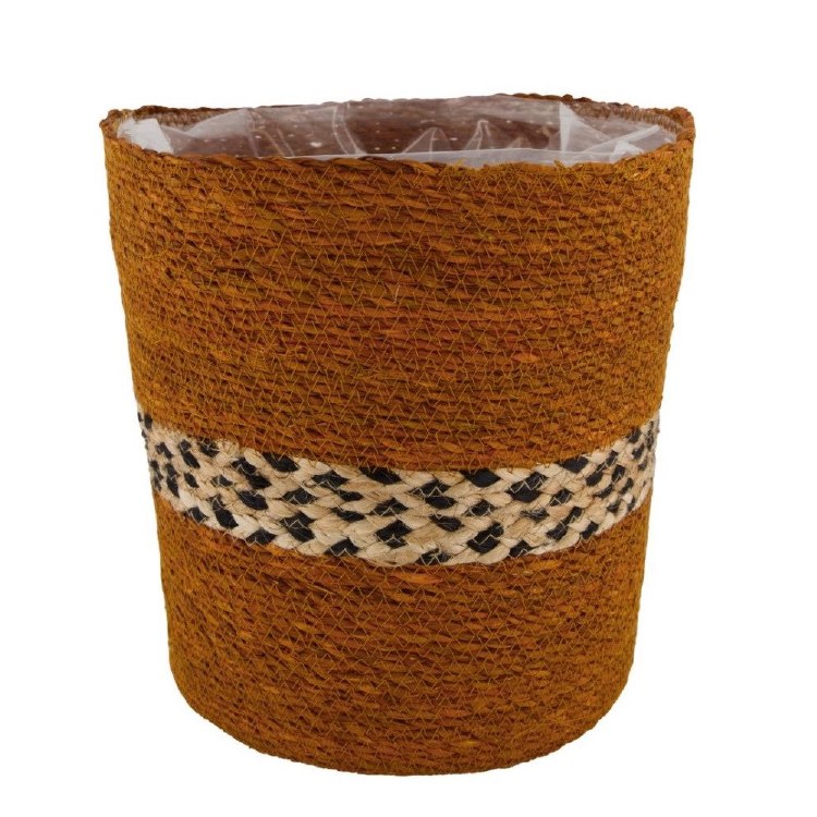 Basket Jute Nela Orange (28x27cm)