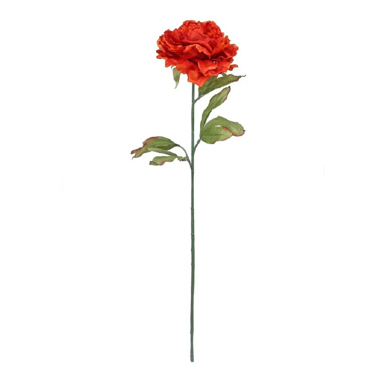 Artificial Peony Spray Orange (82cm)