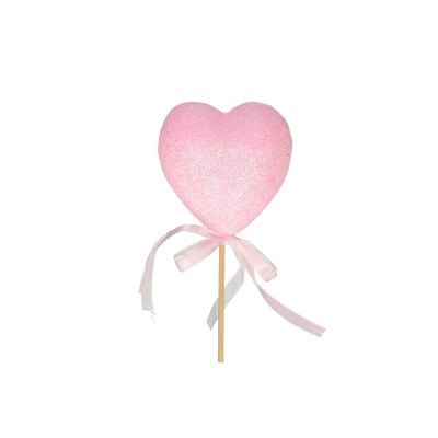 Moederdag 50cm Hart glitter 7cm