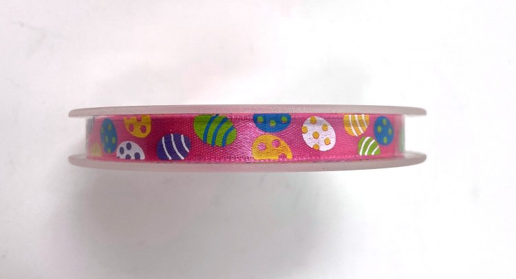 Easter Ribbon Easter Eggs Fuchsia (9mm)