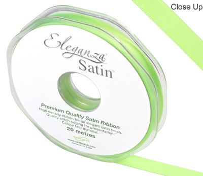 Double Faced Satin 10mm Lime green