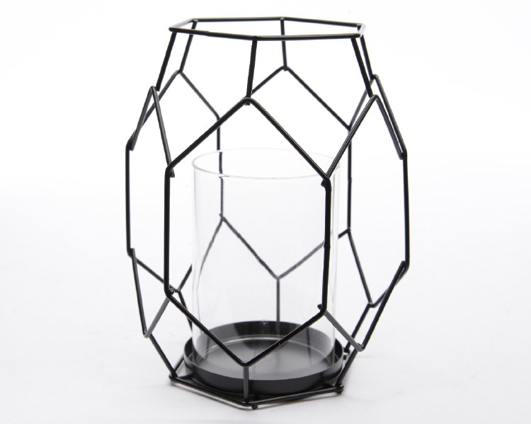 Iron tealightholder geometric
