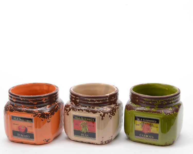 Dolomite planter jar (3 assorted)