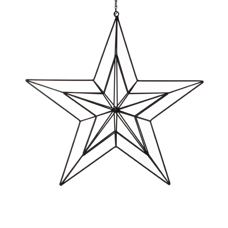 ORNAMENT STAR L47.5W10H100 BLA
