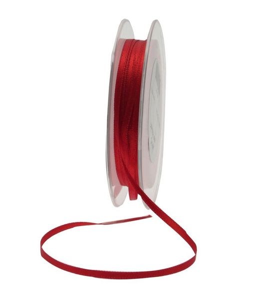 Double Faced Satin 3mm Deep Red