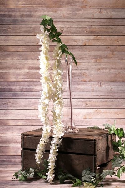 Artificial Long Wisteria Cream