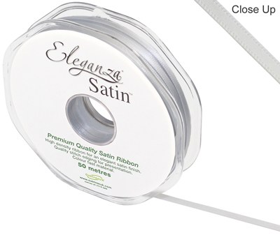 Double Faced Satin 3mm Silver