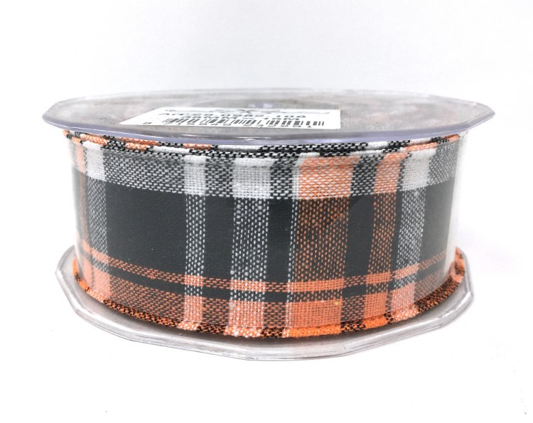 Big Tartan Ribbon Orange (4cm x 15m)
