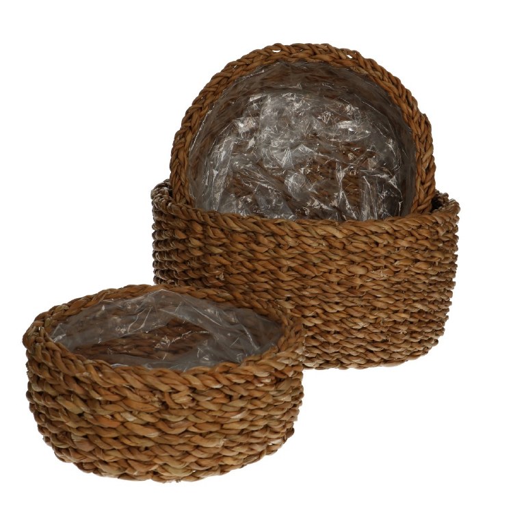 Basket Round Seagrass Natural Medium (23x10cm)