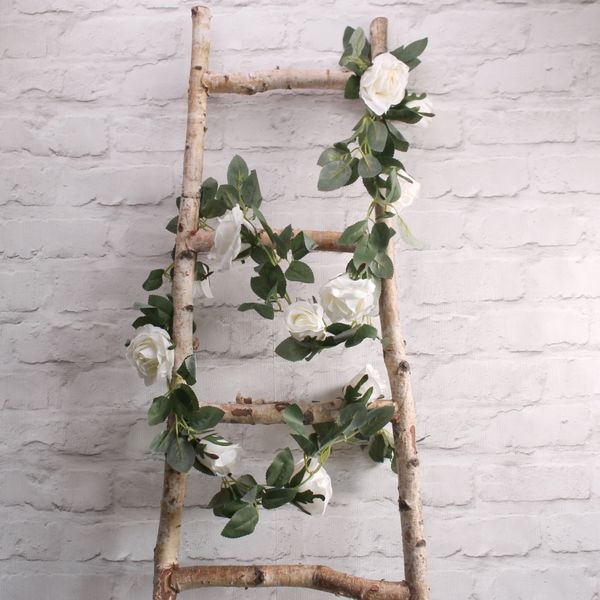 Artificial Rose Garland Cream (175cm)