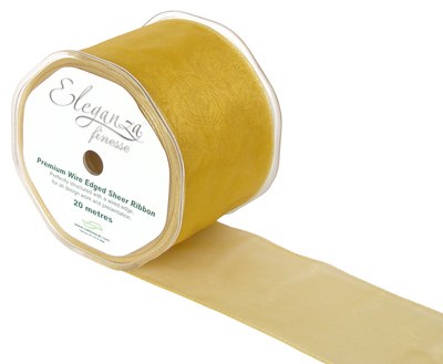 Finesse Wired Ribbon (70mmx20m/Gold)