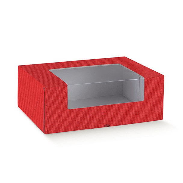 Red Box Linen with Transparency - Lino Rosso