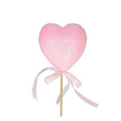 Pick 50cm Hart glitter 7cm