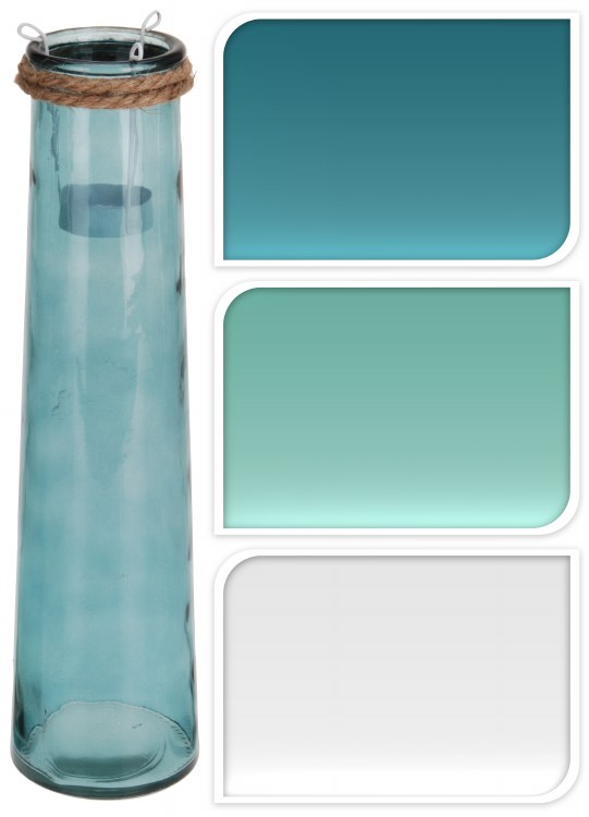 Glass Tealight Holder Assorted (9x35cm)