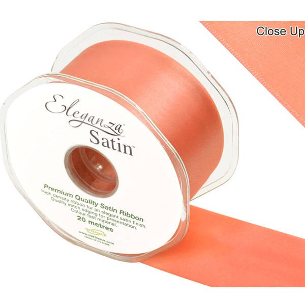 Double Faced Satin 50mm Coral