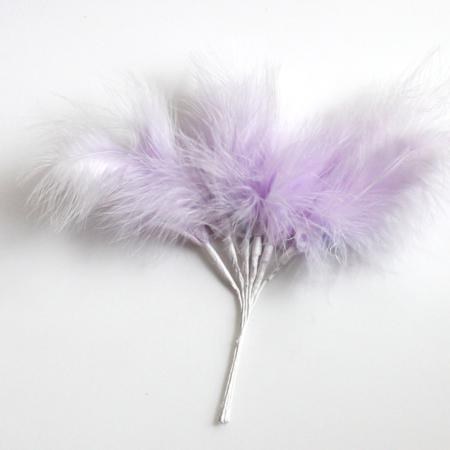 Fluff Feathers Lilac x6