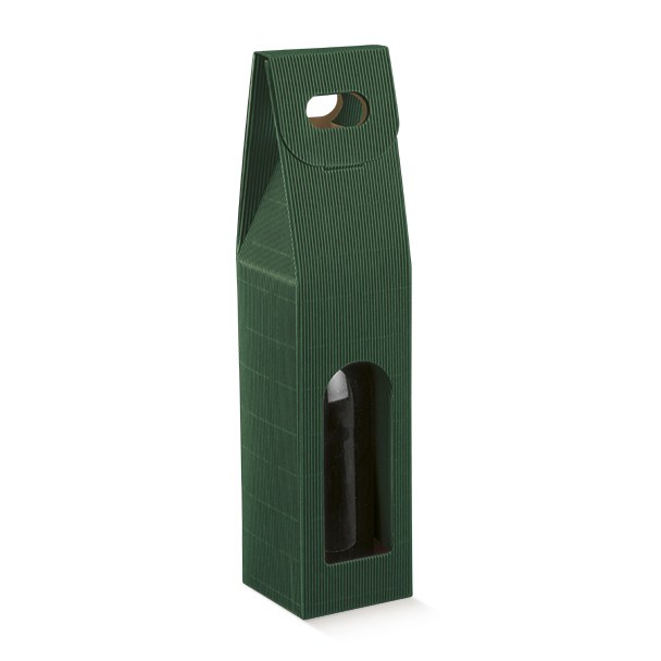 1 Bot. Wine Carrier Wavy Green - Onda Verde