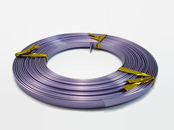 Flat Aluminium Wire Lavender 100g