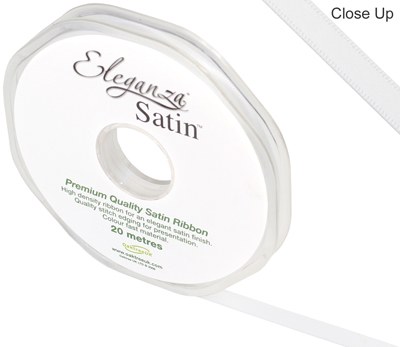 Double Faced Satin 6mm White
