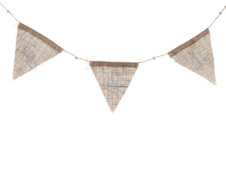 Jute Flag Garland with Bunny 177cm