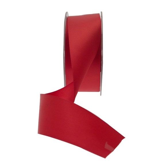Double Faced Satin 38mm Deep Red