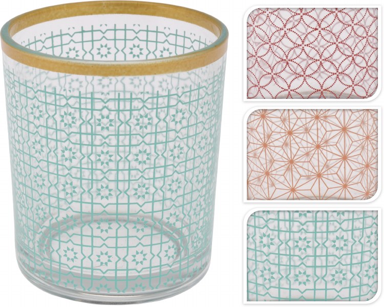 TEALIGHT HOLDER GLASS 70X80MM