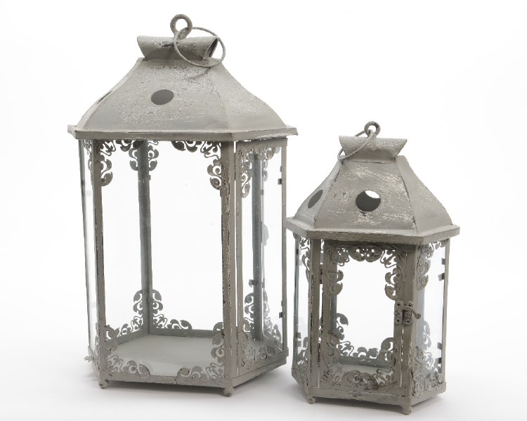 iron lantern w cut-out detail