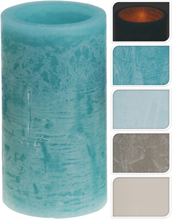 CANDLE LED 7X13CM 4ASS COLOURS