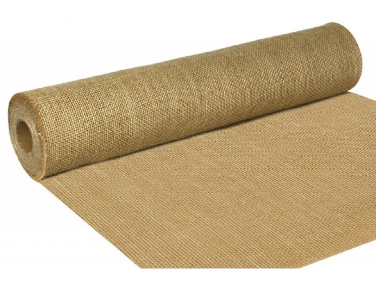 Rustic hessian cut edge (50cm x 9.1m/Natural)