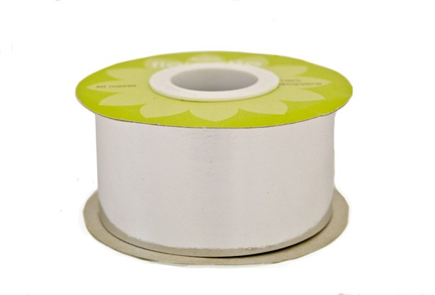 Poly Ribbon Satin Silver (4.8cm x 91m)