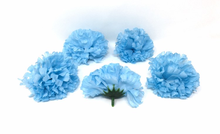 Carnation Heads 24 Dz Blue