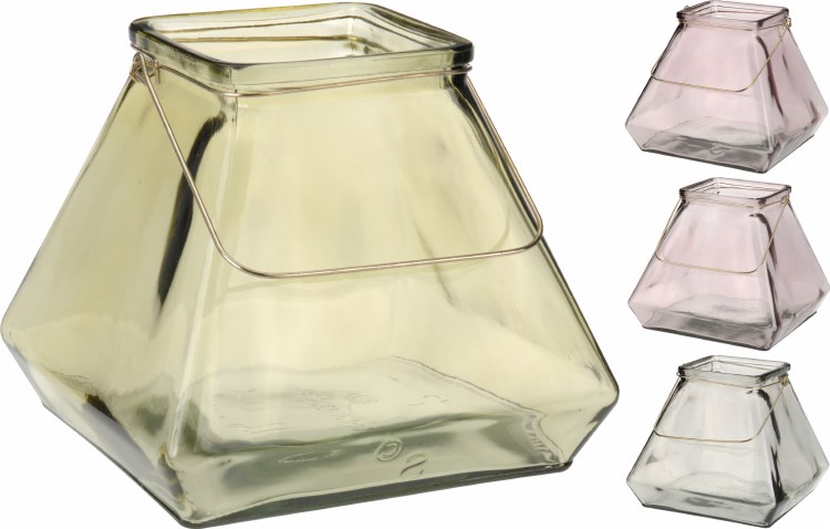TEALIGHTHOLDER GLASS 4ASS