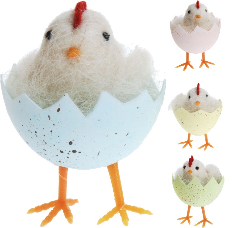 Standing Chicken in Egg 10cm