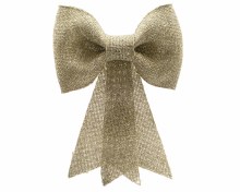 plastic bow w glitter w hanger