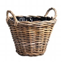 Basket Rattan with Handle Natural (30x23cm)