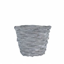 Basket Round Woodhouse Grey Wash 25cm