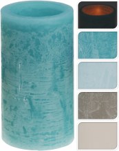 CANDLE LED 7X13CM 4ASS COLOURS
