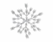 PE snowy snowflake with hanger