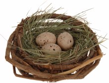 Nest with 3 eggs (13cm)