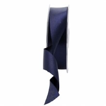 Double Faced Satin 25mm Navy Blue
