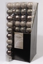 Baubles 6cm (x10) Deep Gray