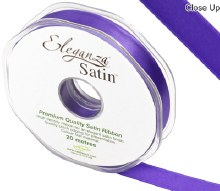 Double Faced Satin 15mm Purple