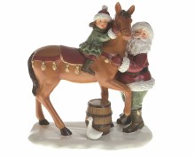 poly Santa w child and horse