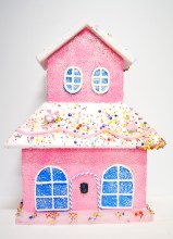 Deco Xmas House Pink