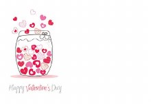 Card Happy Valentines Day - Jar of Hearts