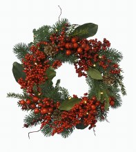 Deco  Wreath w.Berries 60cm