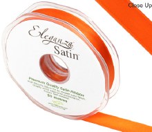 Double Faced Satin 15mm Orange