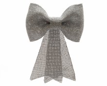 plastic bow w glitter w hanger