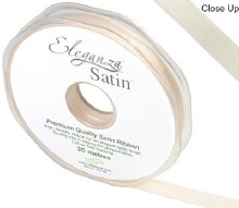 Double Faced Satin 10mm Cream